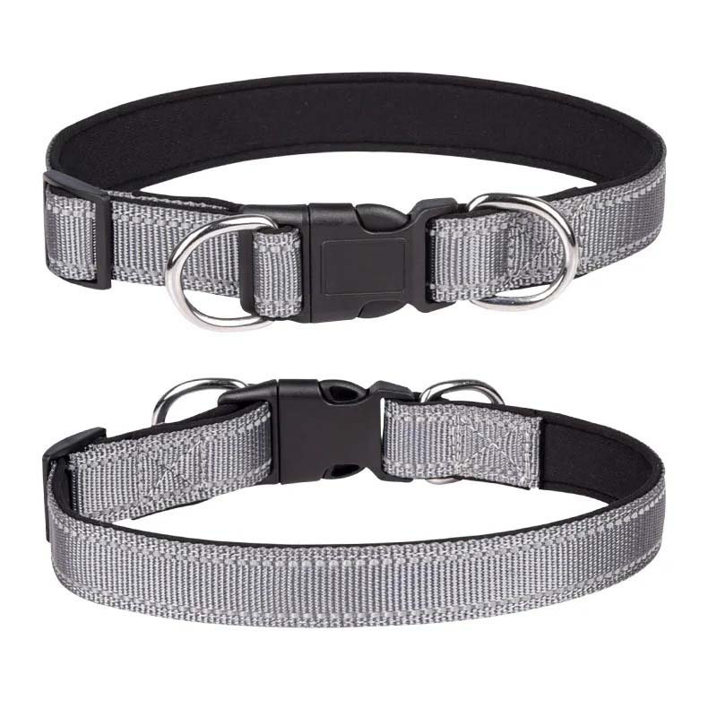 Hundhalsband i nylon med reflex – säkerhet i mörker