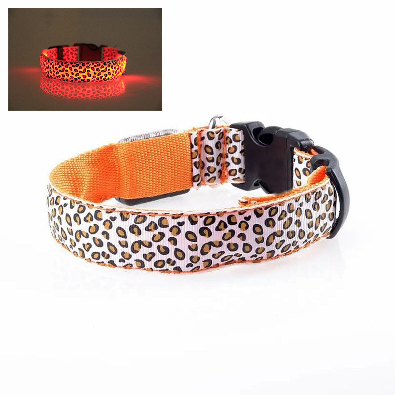 Hundhalsband med LED - flera ljuslägen
