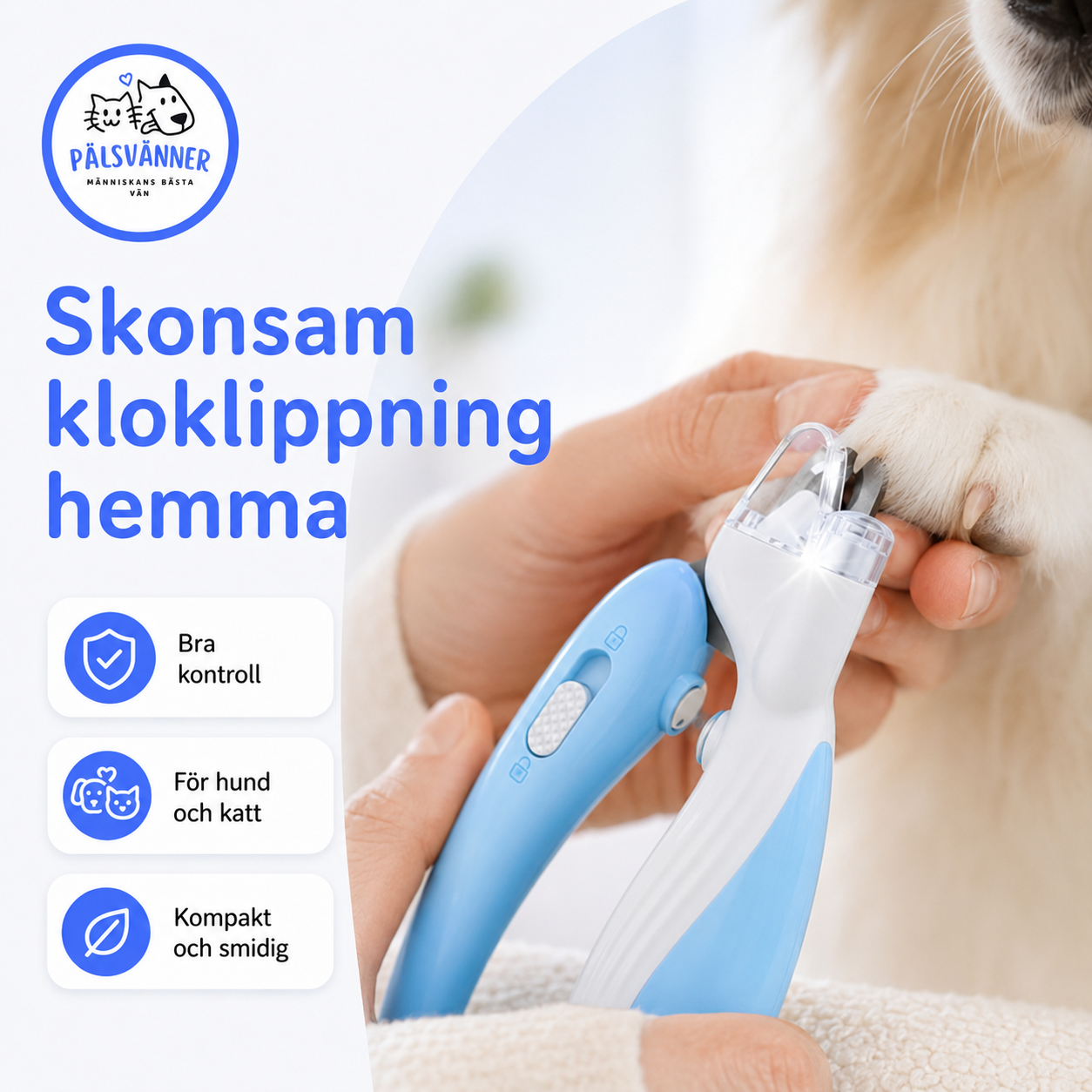 Klosax med behållare & LED för hund och katt