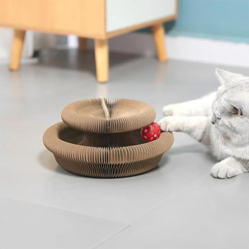 Klösleksak katt – bollbana & vikbar design