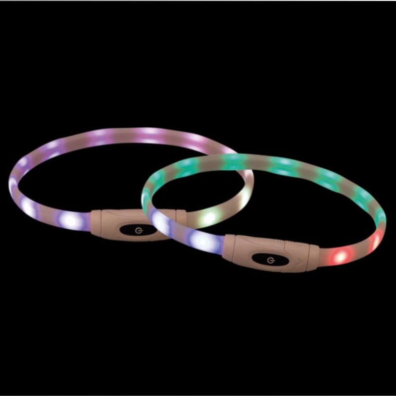 Multi-LED-halsband – Flashring XS-XL Trixie.