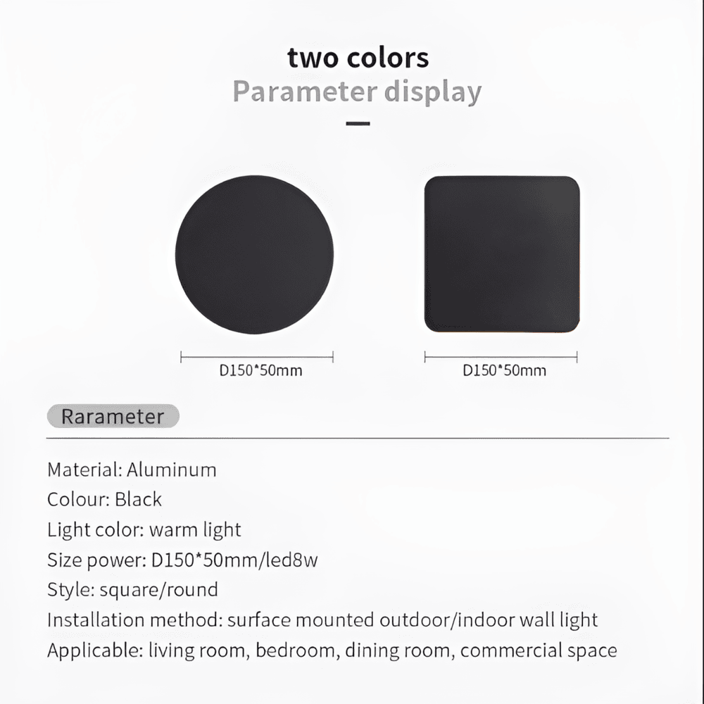 AquaGlow LED Vägglampa Utomhus i Aluminium & PC – Vattentät Modern Väggbelysning