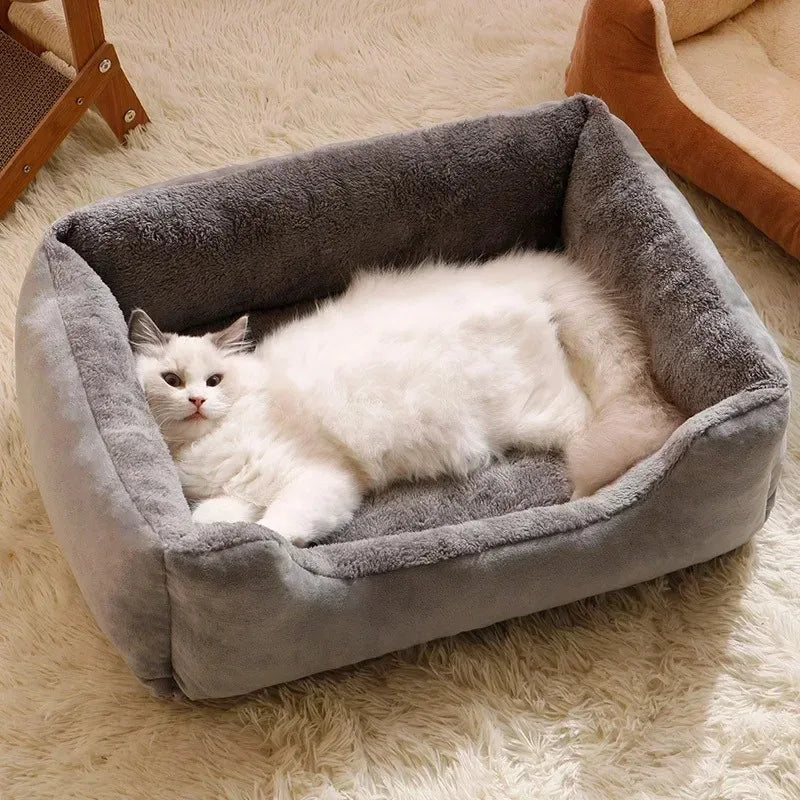 Mjuk Hund- och Kattbädd med Höga Kanter