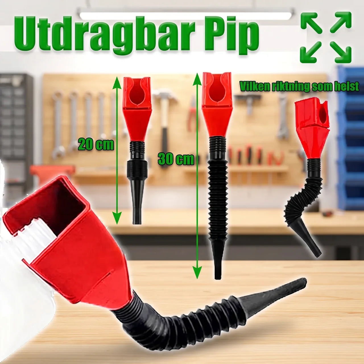 Bränsletratt med snap-on fäste