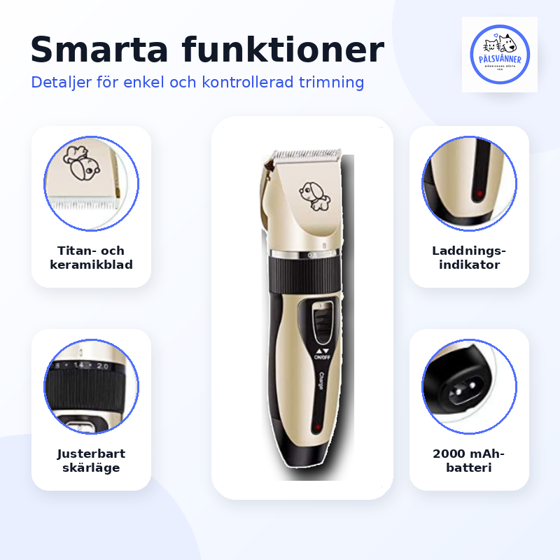 Professionell Klippmaskin för Husdjur
