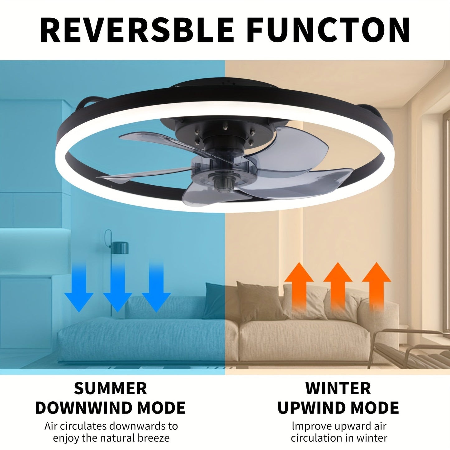 SilentBreeze Takfläkt 50 cm med Dimbar LED