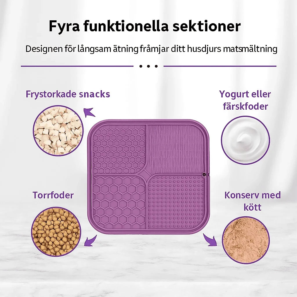 Slickmatta för Hund och Katt – Slow Feeder i Silikon