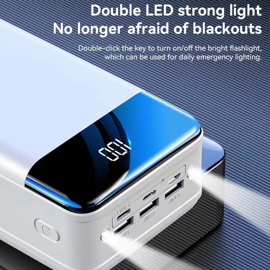 Powerbank 100.000 mAh | Ultra-snabb laddning | För laptop, surfplatta & smartphone | Kompakt & extremt kraftfull