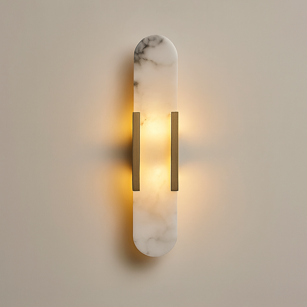 Modern Marmor Vägglampa – Elegant Sänglampa