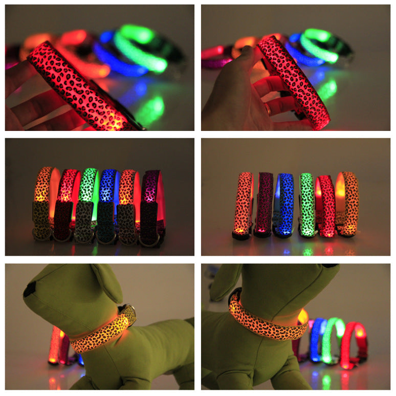 Hundhalsband med LED - flera ljuslägen