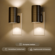 LED Plugglampa Dimbart Nattljus med Sensor