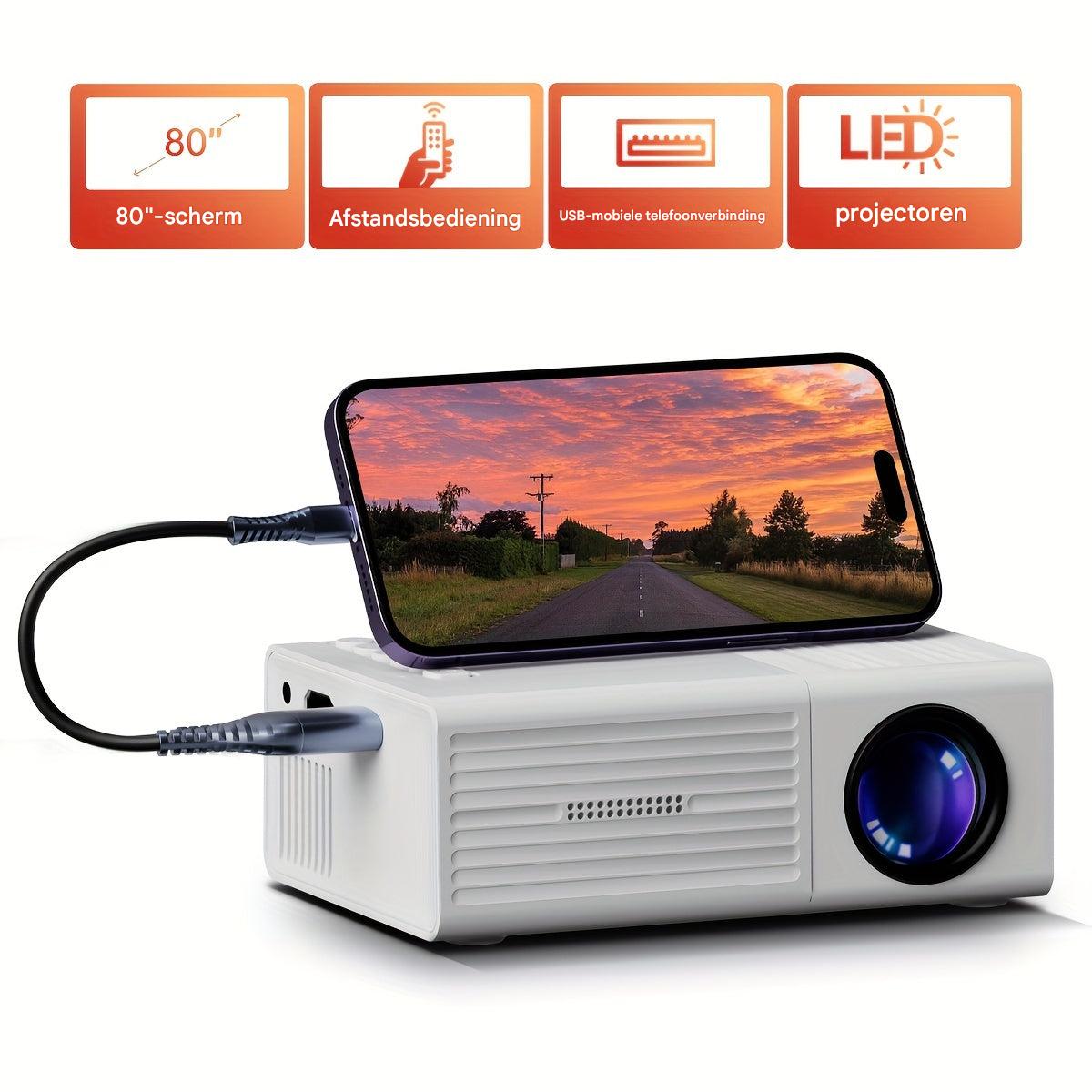 LumoBeam Mini Projektor HD | Portabel Projektor 3000 Lumen