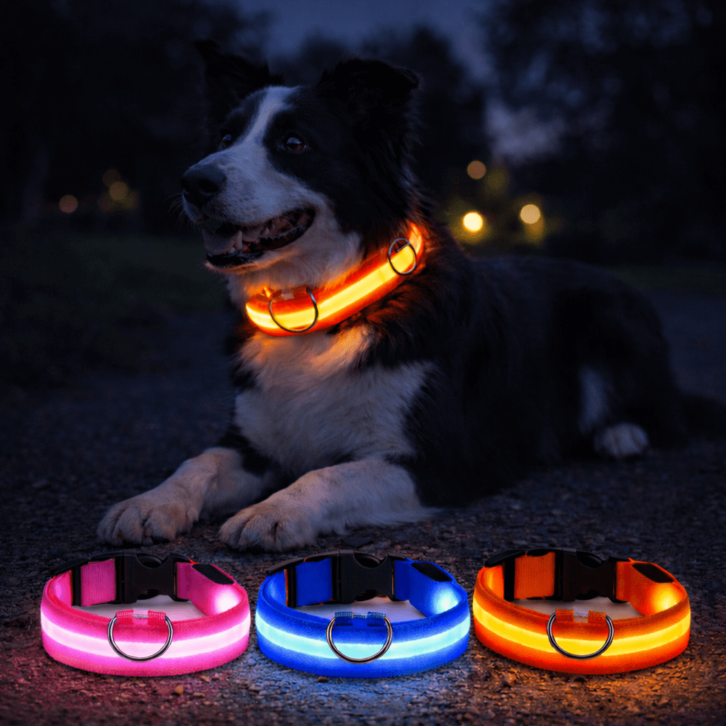 Laddningsbart LED Halsband för Hund