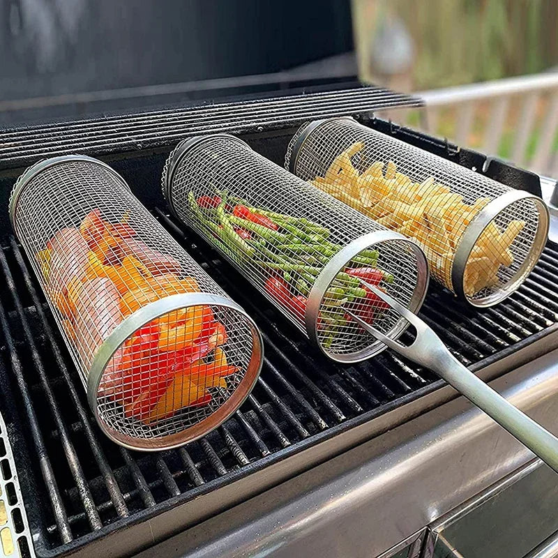 Grill Korg - Rostfritt Stål Rullande BBQ