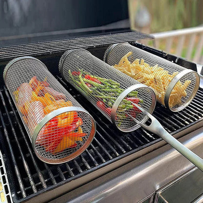 Grill Korg - Rostfritt Stål Rullande BBQ