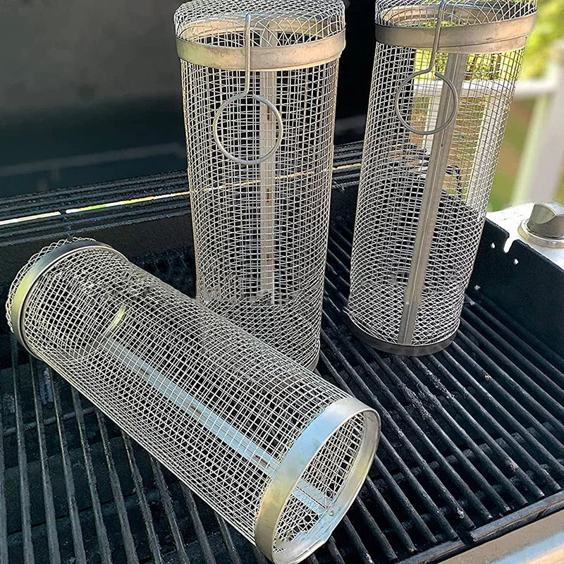 Grill Korg - Rostfritt Stål Rullande BBQ