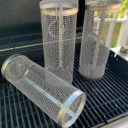 Grill Korg - Rostfritt Stål Rullande BBQ