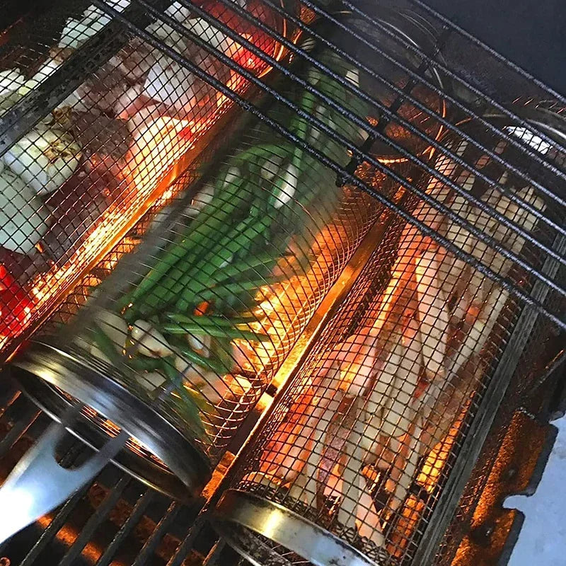 Grill Korg - Rostfritt Stål Rullande BBQ
