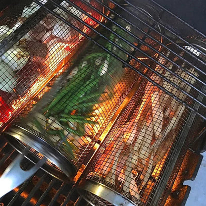 Grill Korg - Rostfritt Stål Rullande BBQ