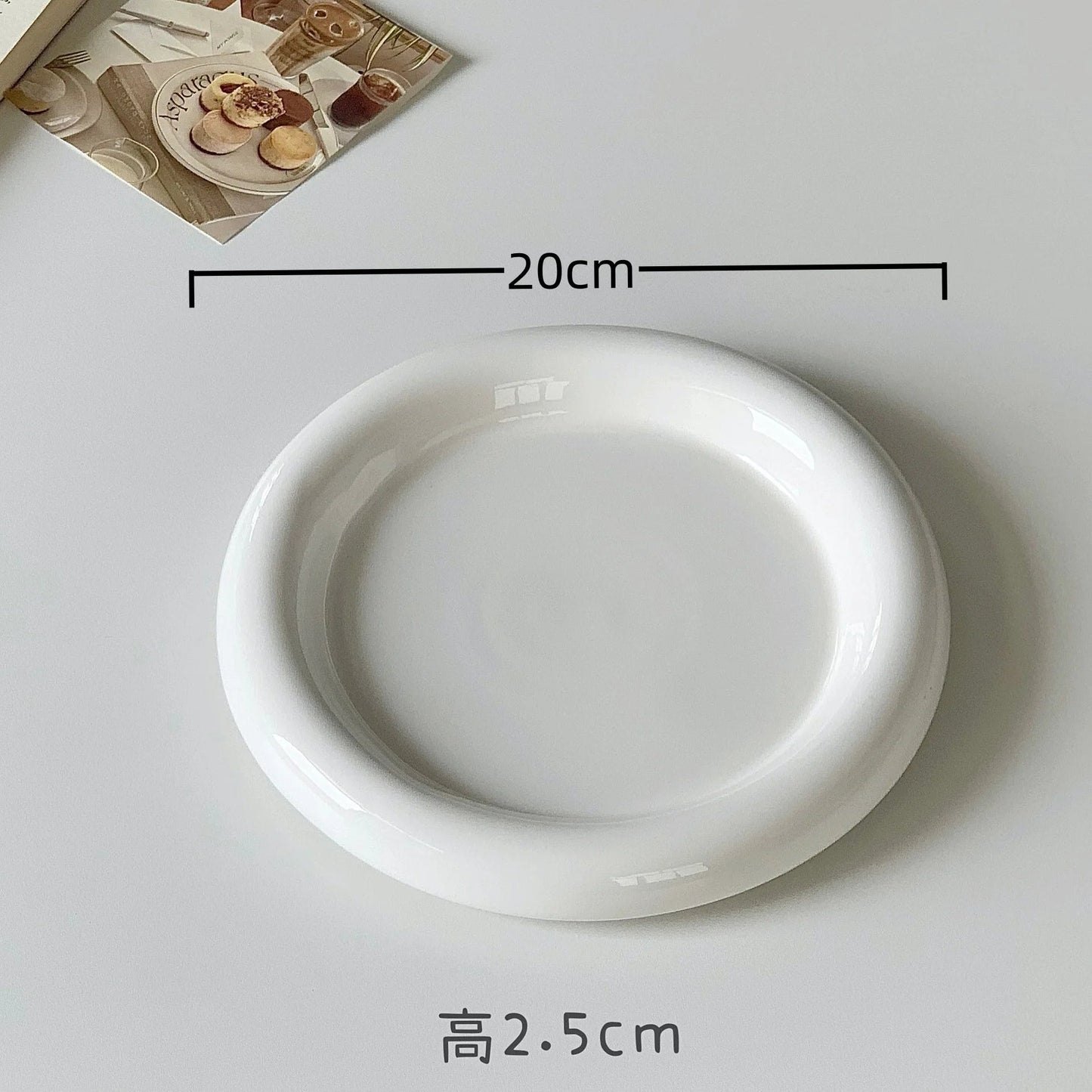 2-pack – Rund Keramiktallrik med Tjock Kant – Nordisk Elegans för Varje Måltid