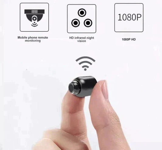 2-pack mini WiFi-säkerhetskameror - Trådlös HD-nattseende för barn- och husdjursövervakning