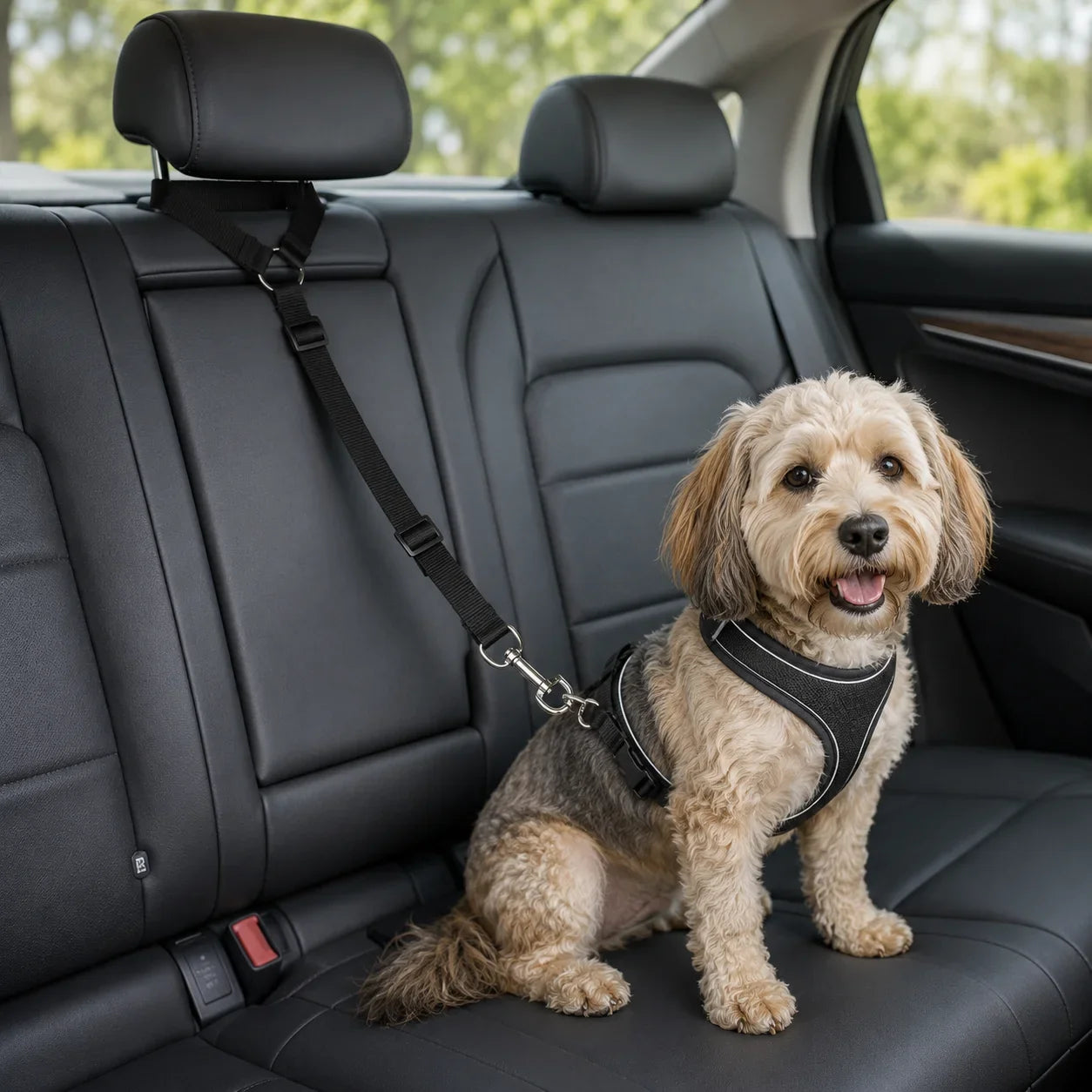 Justerbart Bilkoppel för Hund