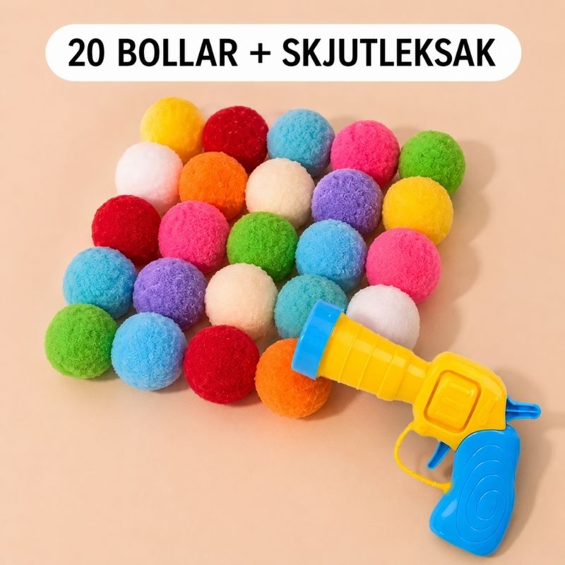Aktiveringsleksak med bollskjutare för katt