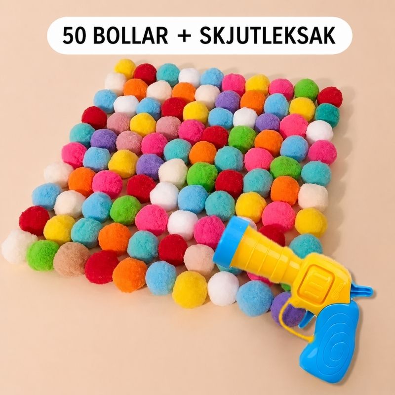 Aktiveringsleksak med bollskjutare för katt