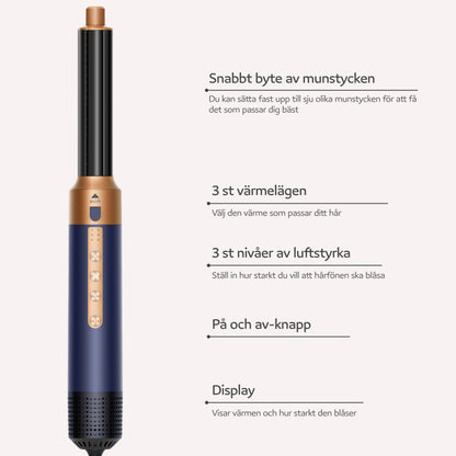 Veloura AirStyler 6-i-1 Multistyler Hårfön 1400W