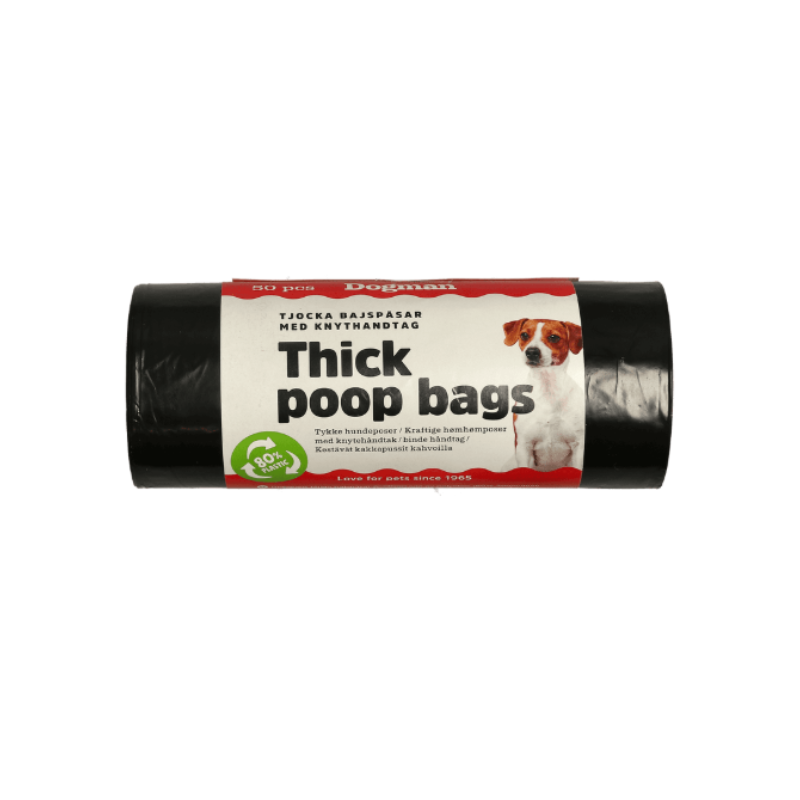 Dogman bajspåsar med handtag 50-pack för hund