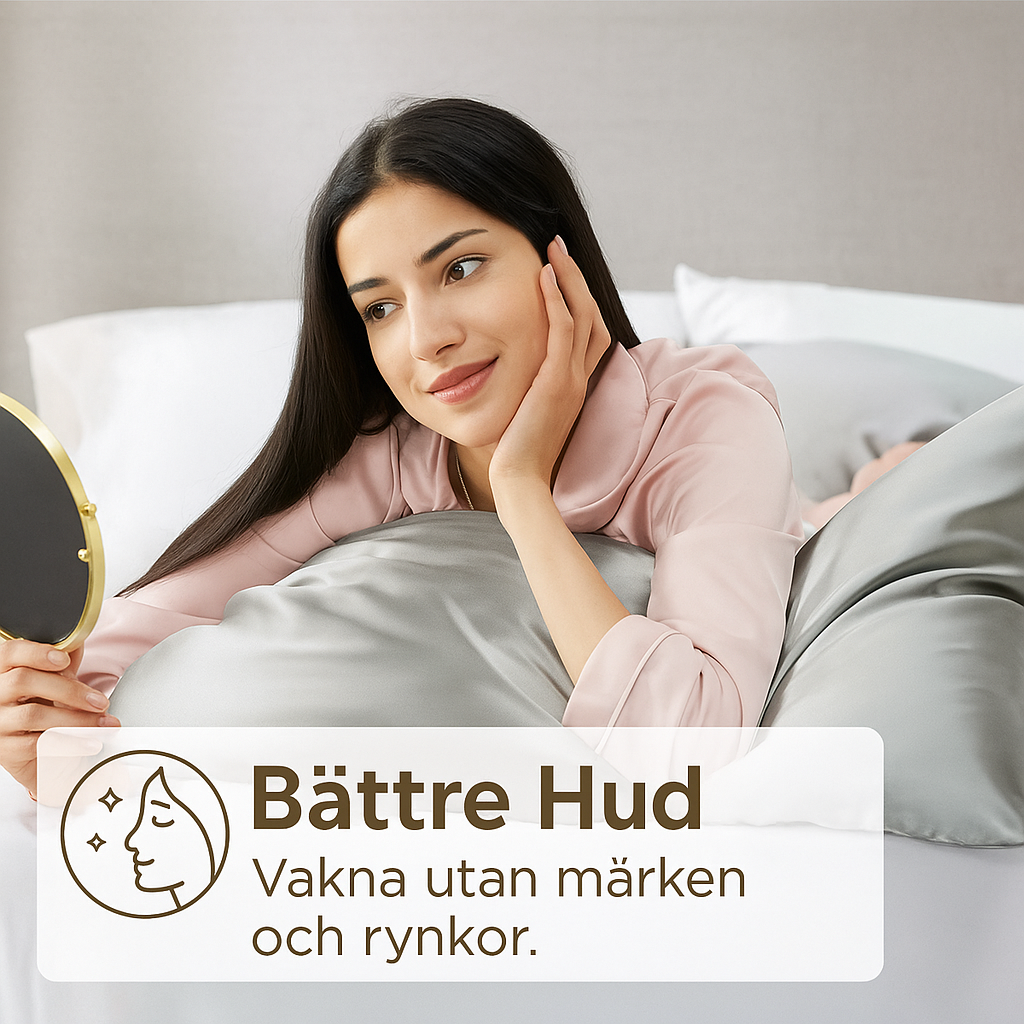 SilkCare™ Lux – 2-pack lyxiga mullbärssilkesörngott med antibakteriellt