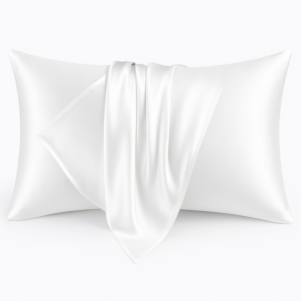 SilkCare™ Lux – 2-pack lyxiga mullbärssilkesörngott med antibakteriellt