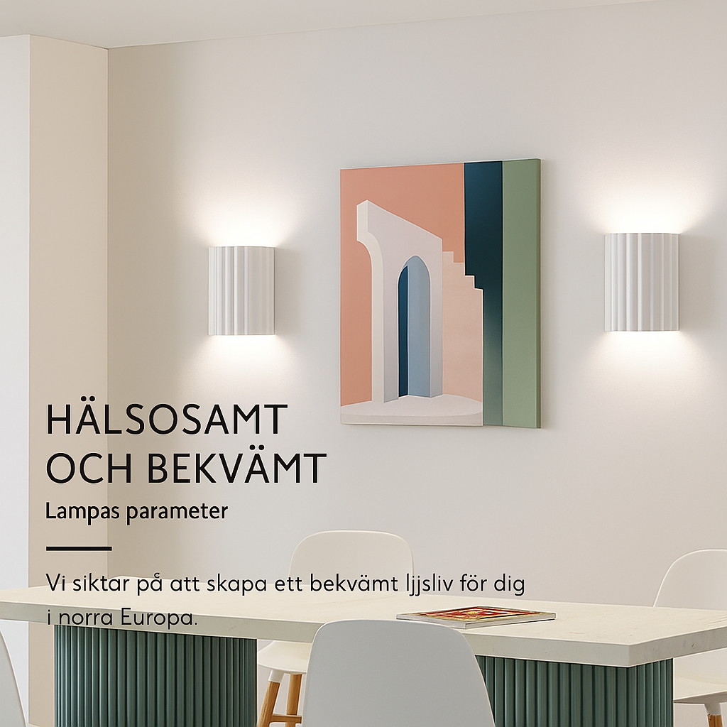 Randig LED Vägglampa – Modern Vägglampa Inomhus i Skandinavisk Design