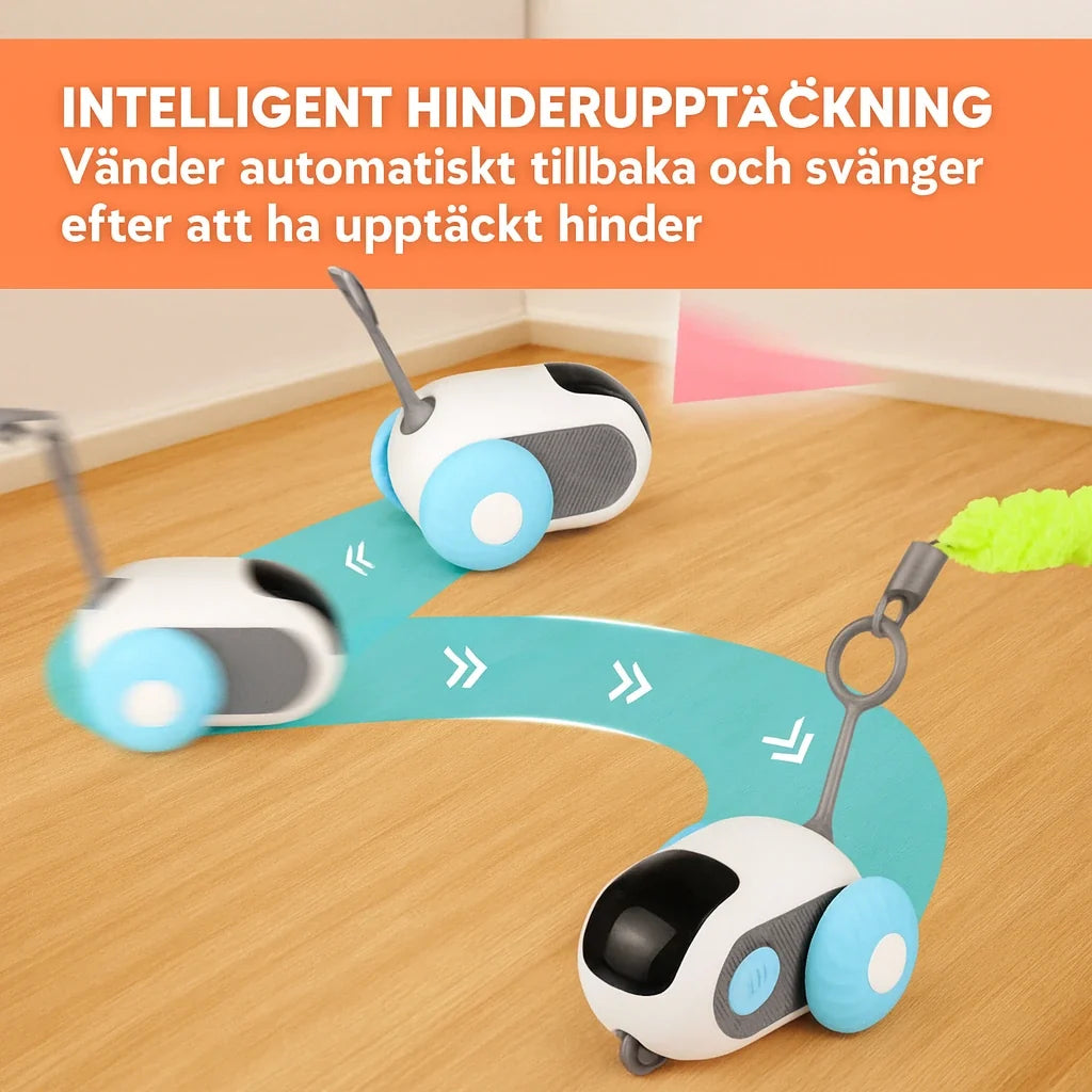 Fjärrstyrd kattleksaksbil med fjäder