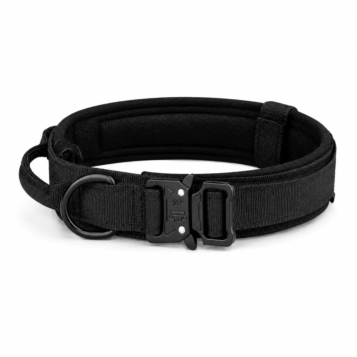 Taktiskt Hundhalsband med Metallspänne – Vadderat Halsband för Medelstora och Stora Hundar
