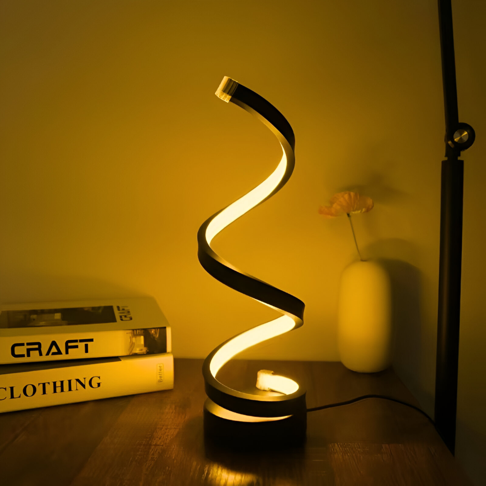 Spiral Design Bordslampa - 3 Färger Justerbar Skrivbordslampa
