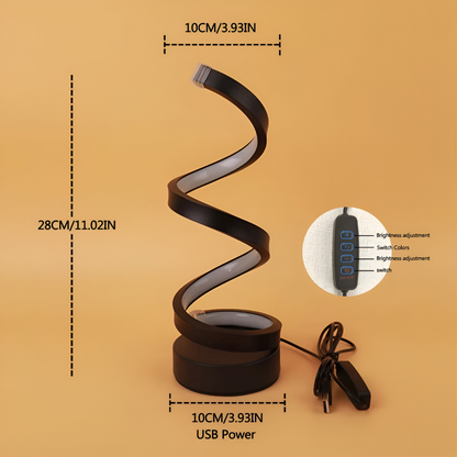 Spiral Design Bordslampa - 3 Färger Justerbar Skrivbordslampa