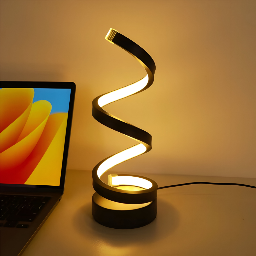 Spiral Design Bordslampa - 3 Färger Justerbar Skrivbordslampa