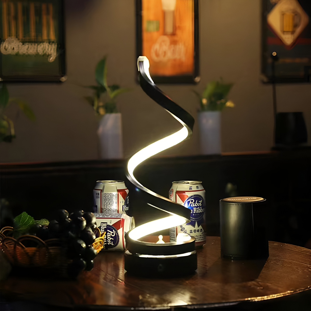 Spiral Design Bordslampa - 3 Färger Justerbar Skrivbordslampa