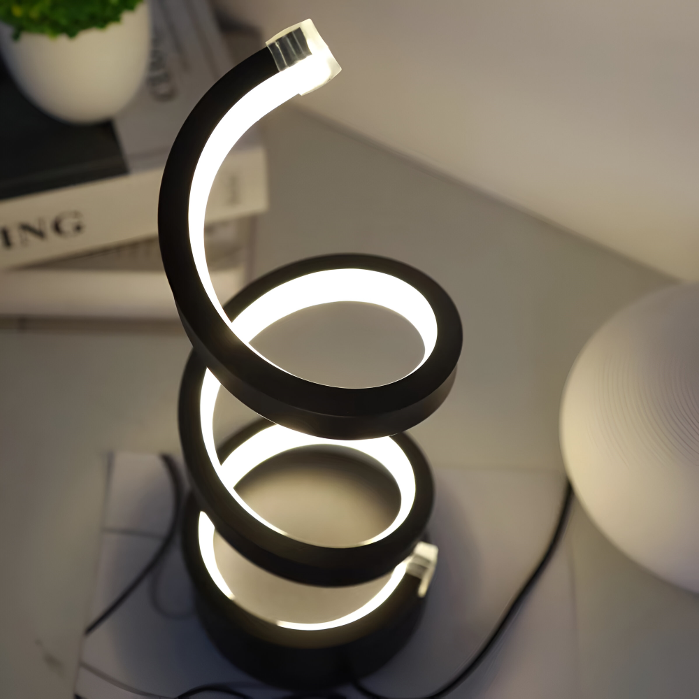 Spiral Design Bordslampa - 3 Färger Justerbar Skrivbordslampa
