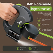 Dubbelkoppel för Två Hundar med LED & Anti-Trassel