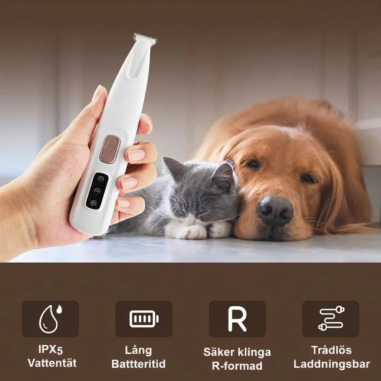 Elektrisk Tasstrimmer för Hund & Katt