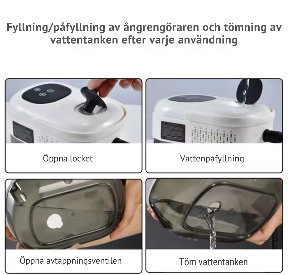 Ångrengörare 3 BAR 105°C SteamMaster Pro