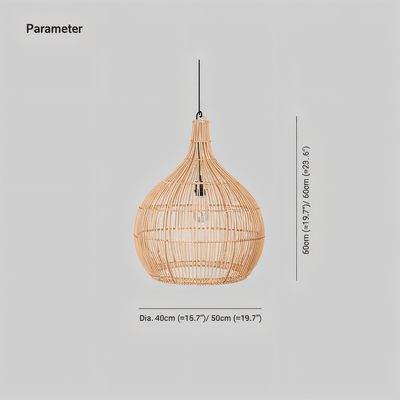 Flätad Ljusbur Pendellampa