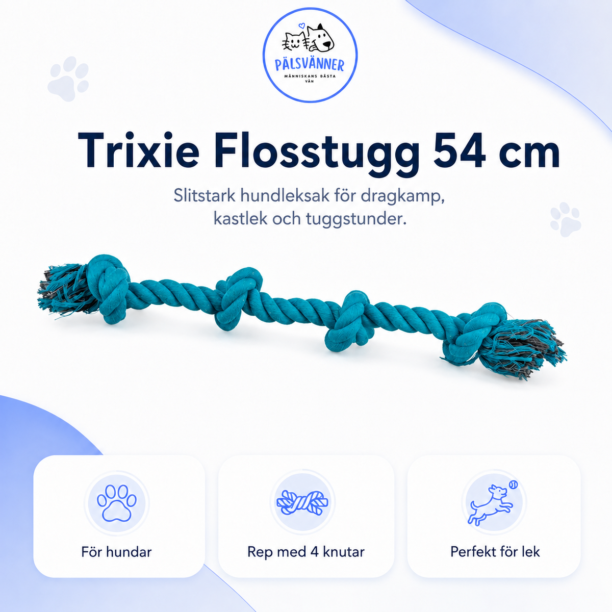 Trixie Flosstugg 54 cm – slitstark hundleksak