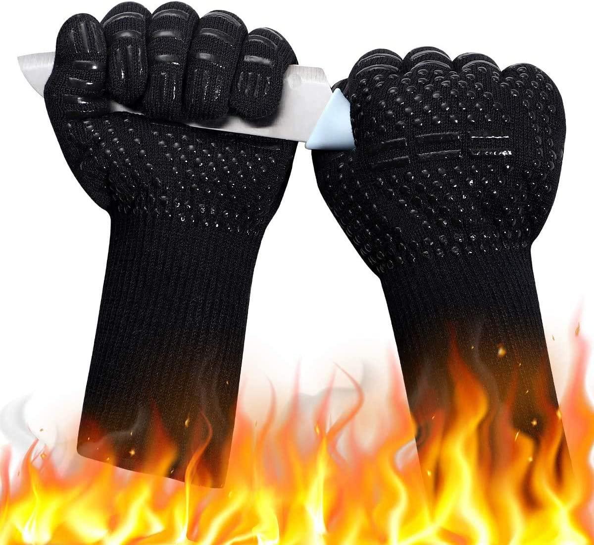 Grillhandskar värmetåliga upp till 800 °C ugnshandskar