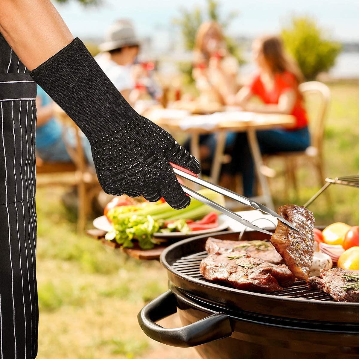 Grillhandskar värmetåliga upp till 800 °C ugnshandskar