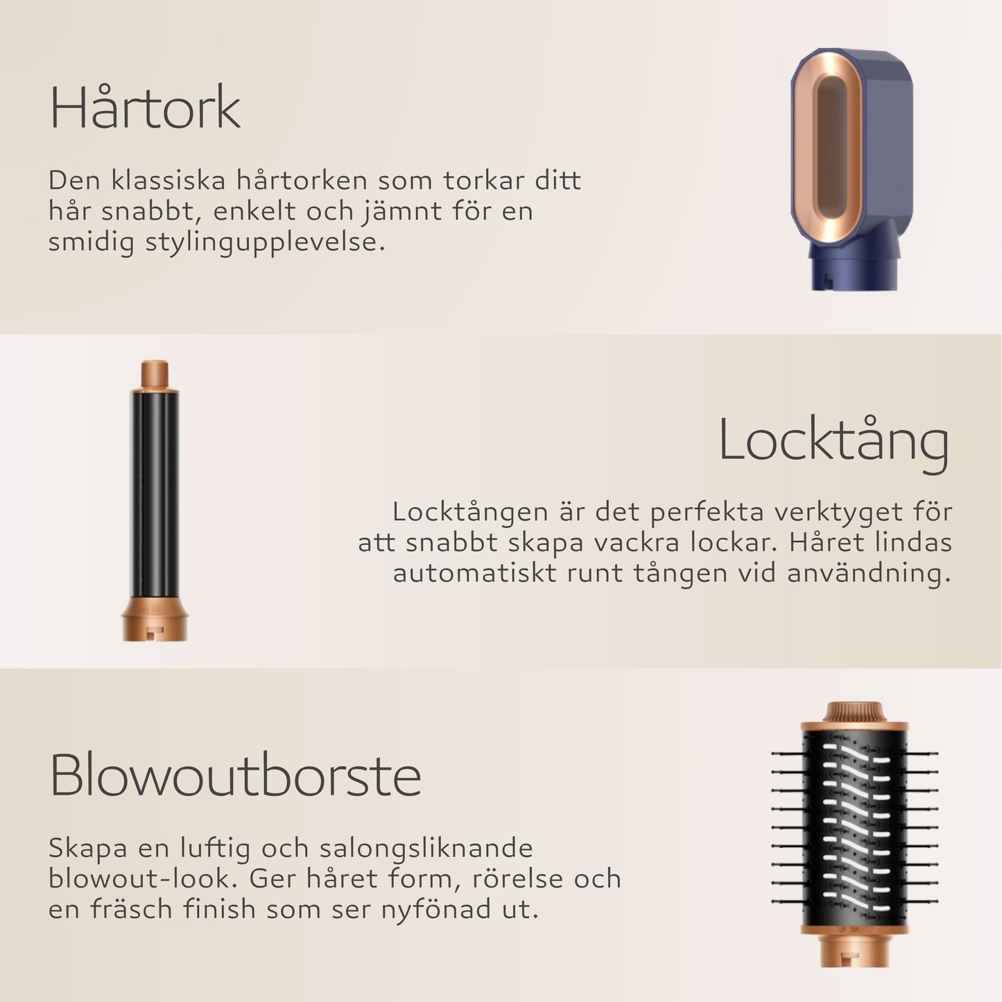 Veloura AirStyler 6-i-1 Multistyler Hårfön 1400W