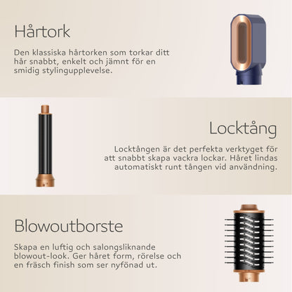 Veloura AirStyler 6-i-1 Multistyler Hårfön 1400W