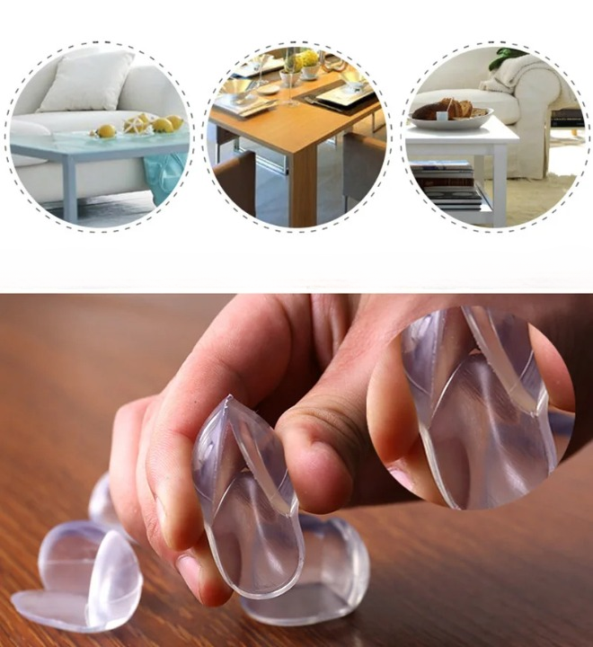 Transparenta Hörnskydd för Barn 4-Pack/10-Pack